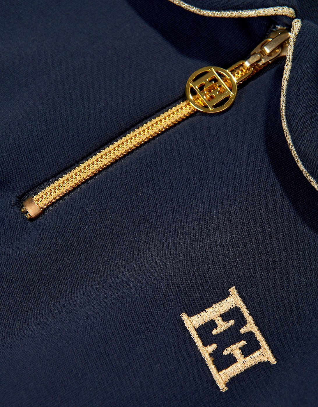 Girls Embroidered Logo Sweatshirt in Navy