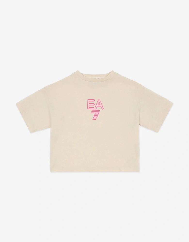 Girls Logo T-Shirt in Ivory