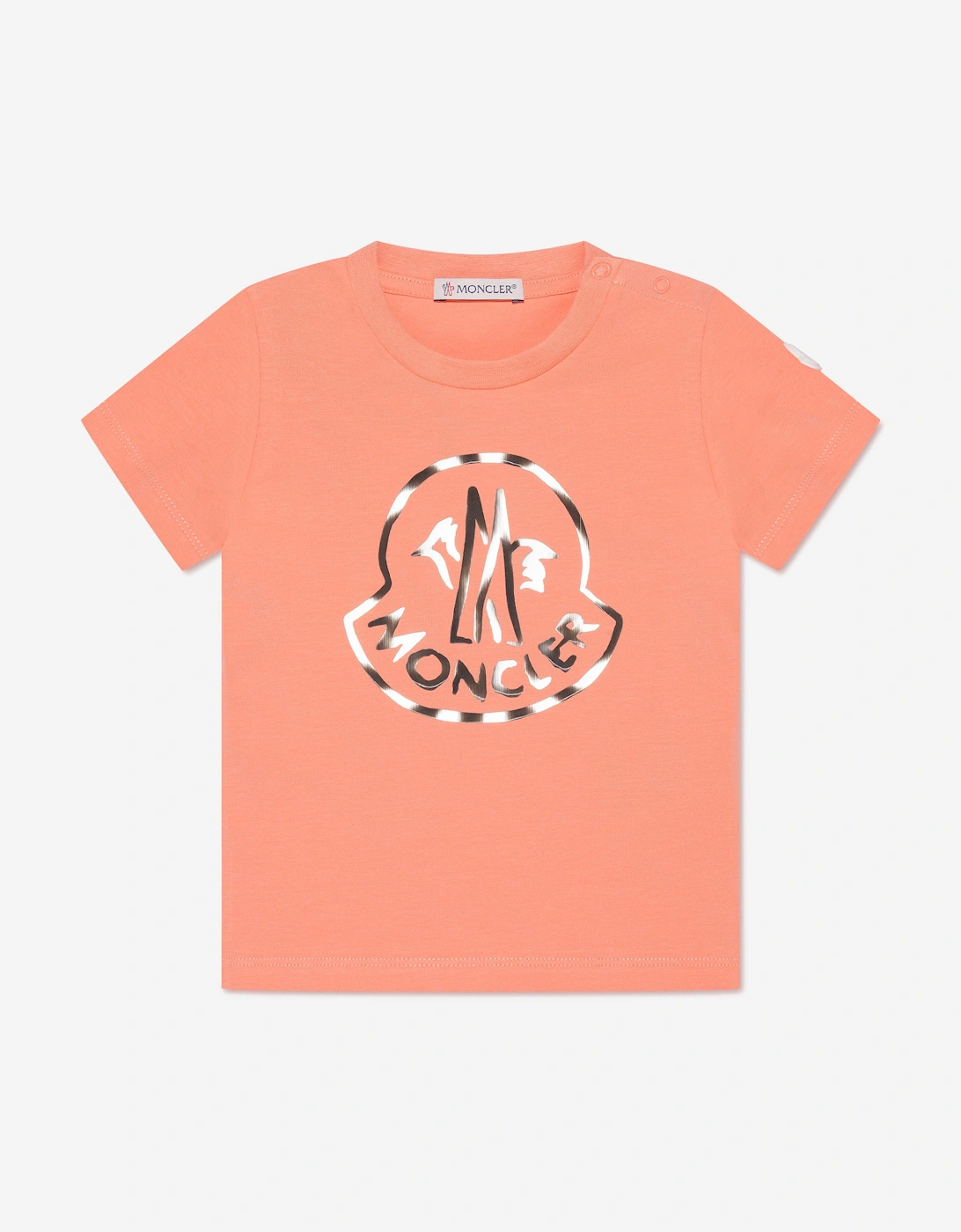 Enfant Baby Girls Logo T-Shirt in Peach, 5 of 4