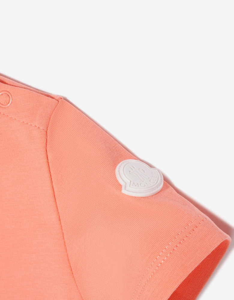 Enfant Baby Girls Logo T-Shirt in Peach