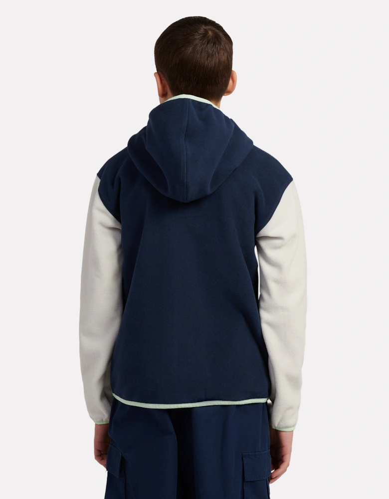 Boys Premium Panelled Fleece Jacket in Navy