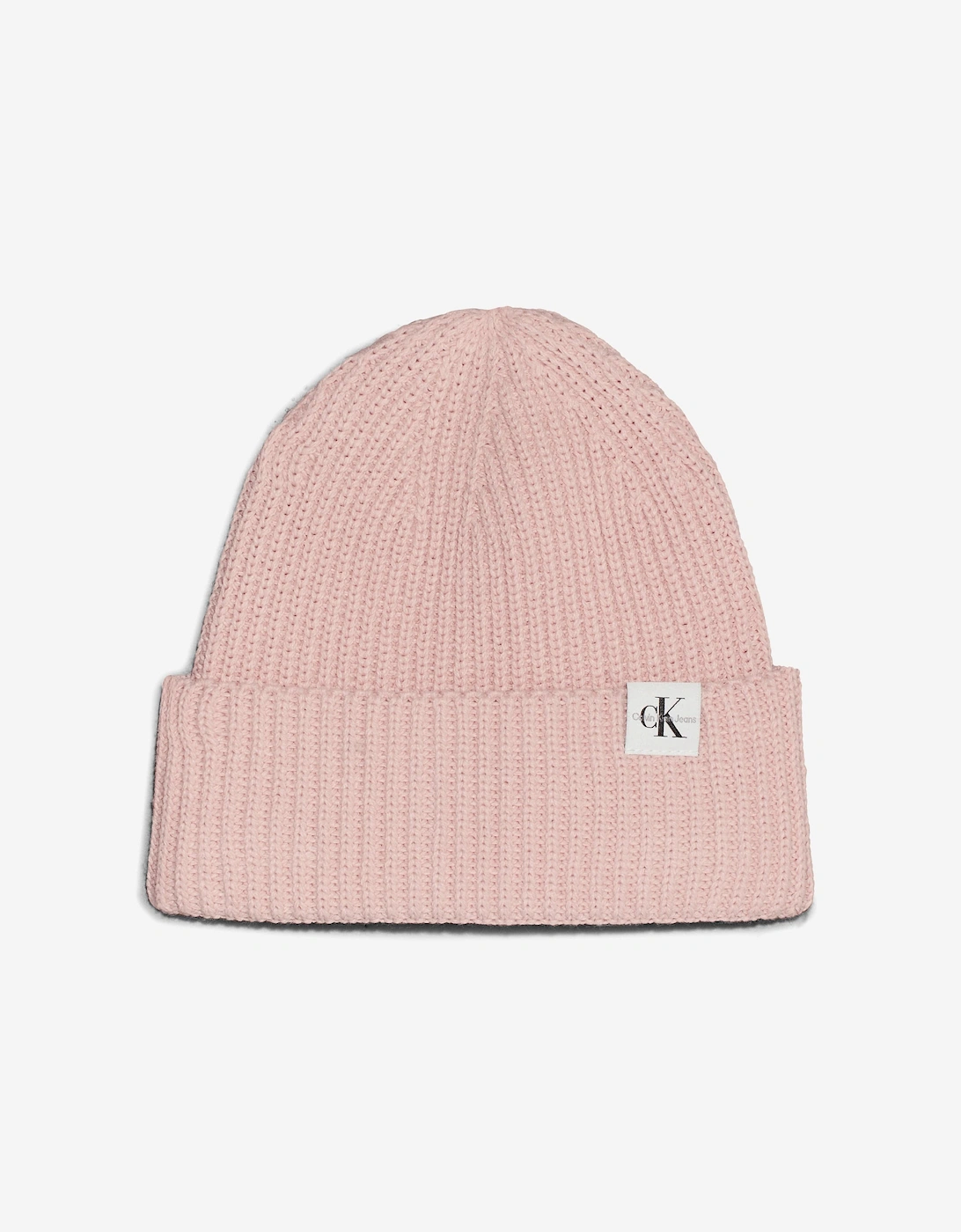 Girls Monogram Rib Beanie Hat in Pink, 5 of 4