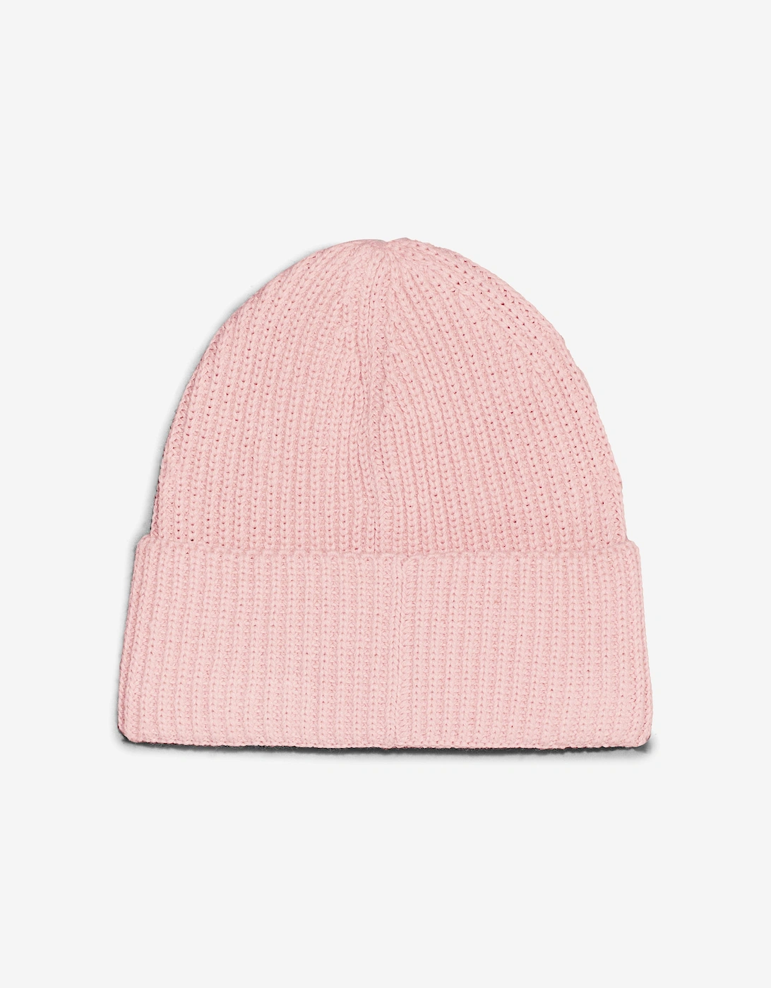 Girls Monogram Rib Beanie Hat in Pink