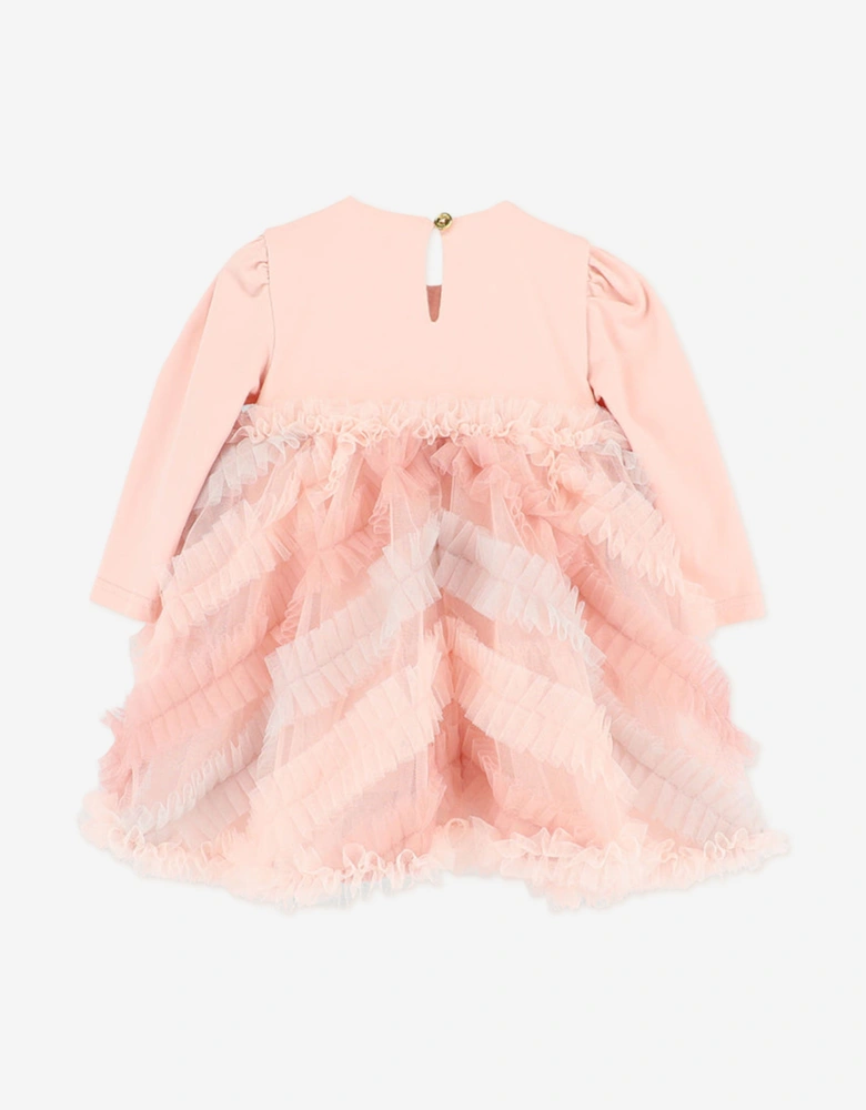 Angels Face Baby Girls Callula Pleat Detail Dress in Pink