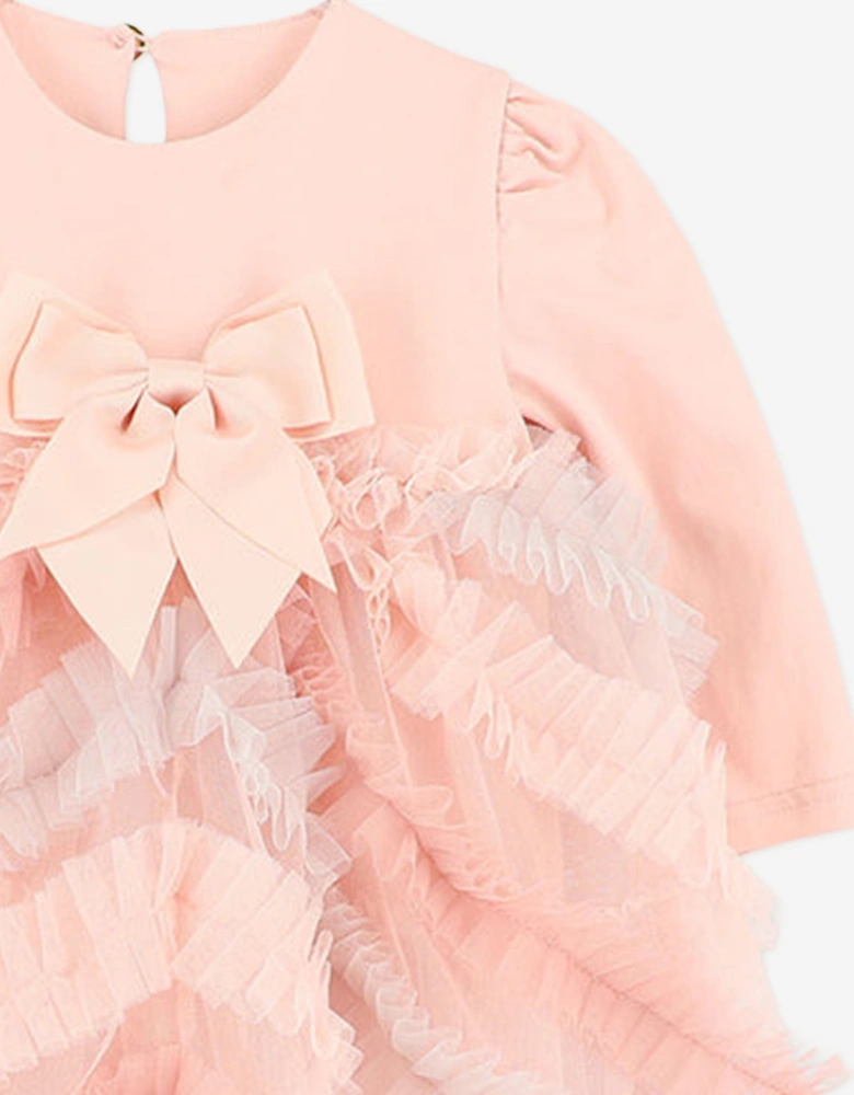 Angels Face Baby Girls Callula Pleat Detail Dress in Pink