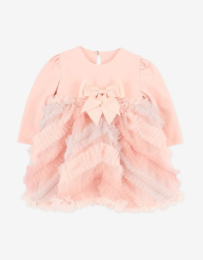 Angels Face Baby Girls Callula Pleat Detail Dress in Pink