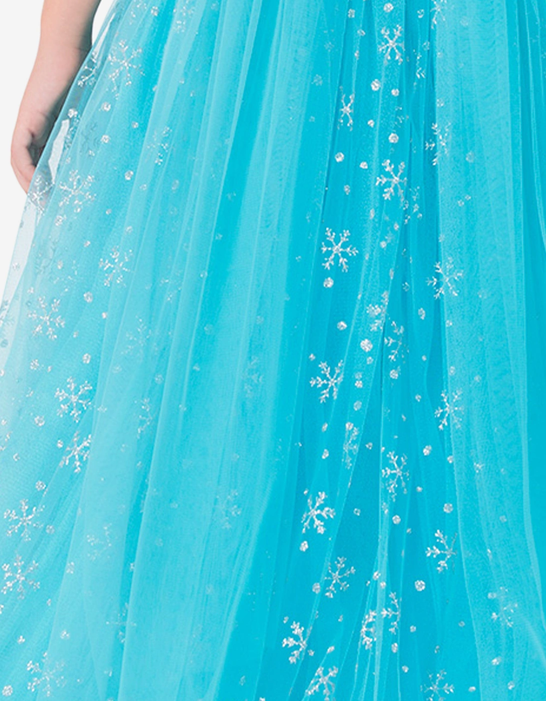 Girls Elsa Snow Kingdom Princess Costume in Blue