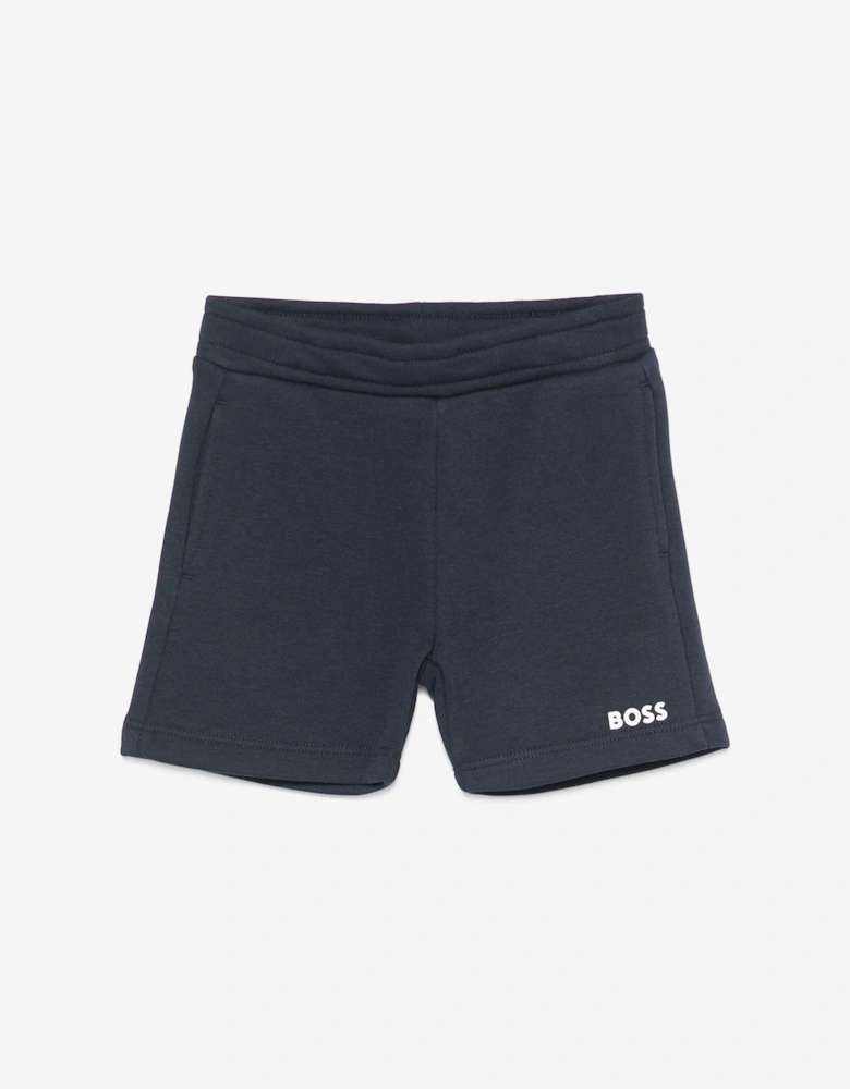BOSS Baby Boys Logo Shorts in Navy