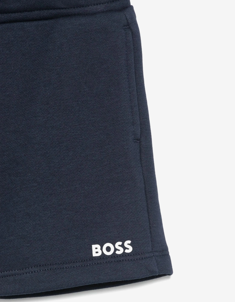 BOSS Baby Boys Logo Shorts in Navy
