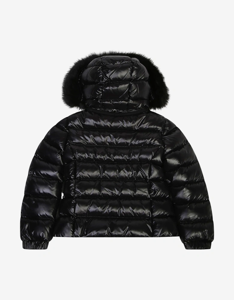 Enfant Girls Down Padded Badyf Jacket in Black