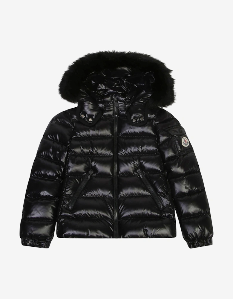 Enfant Girls Down Padded Badyf Jacket in Black