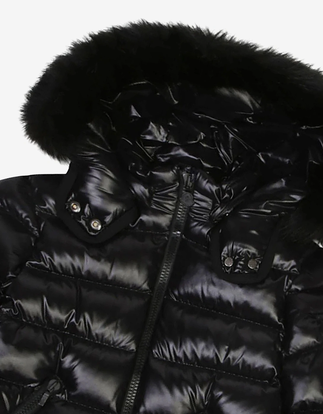 Enfant Girls Down Padded Badyf Jacket in Black