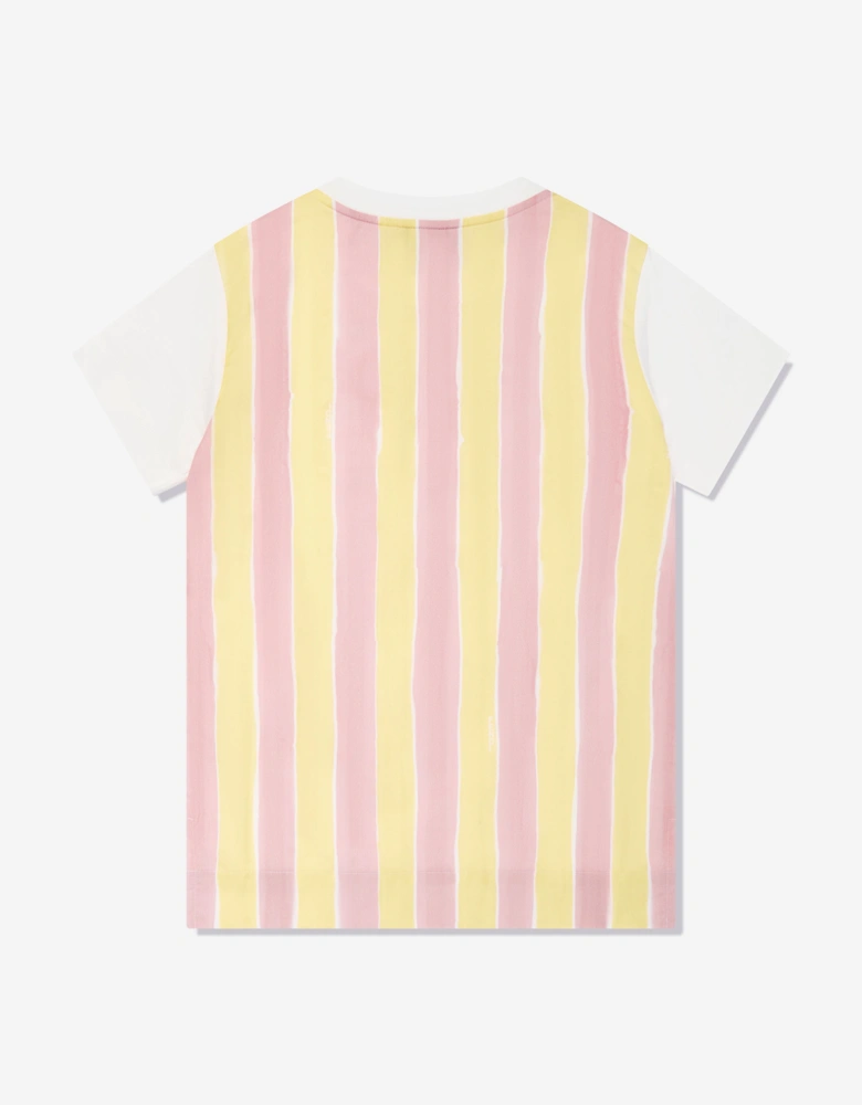 Kids Pequin Print T-Shirt in Yellow