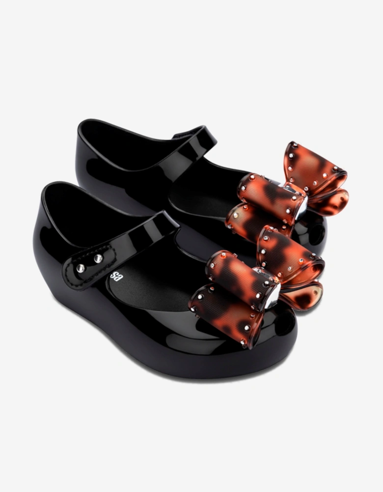 Girls Ultragirl Classic Bow Ballerinas in Black