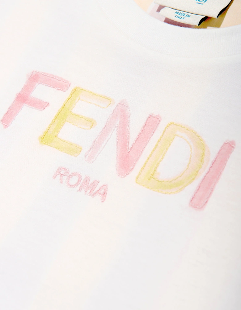 Kids Pequin Print T-Shirt in Yellow