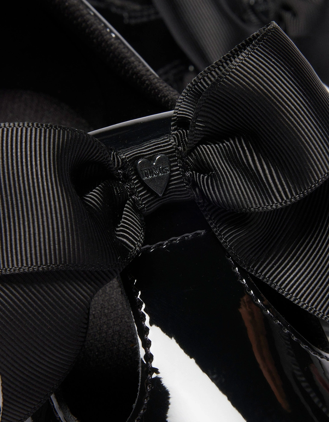 Girls Polley II Bow Patent Leather Shoes in Black