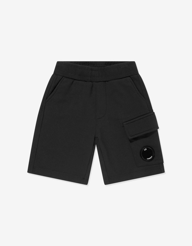 C.P. Company Boys Lens Pocket Shorts in Black
