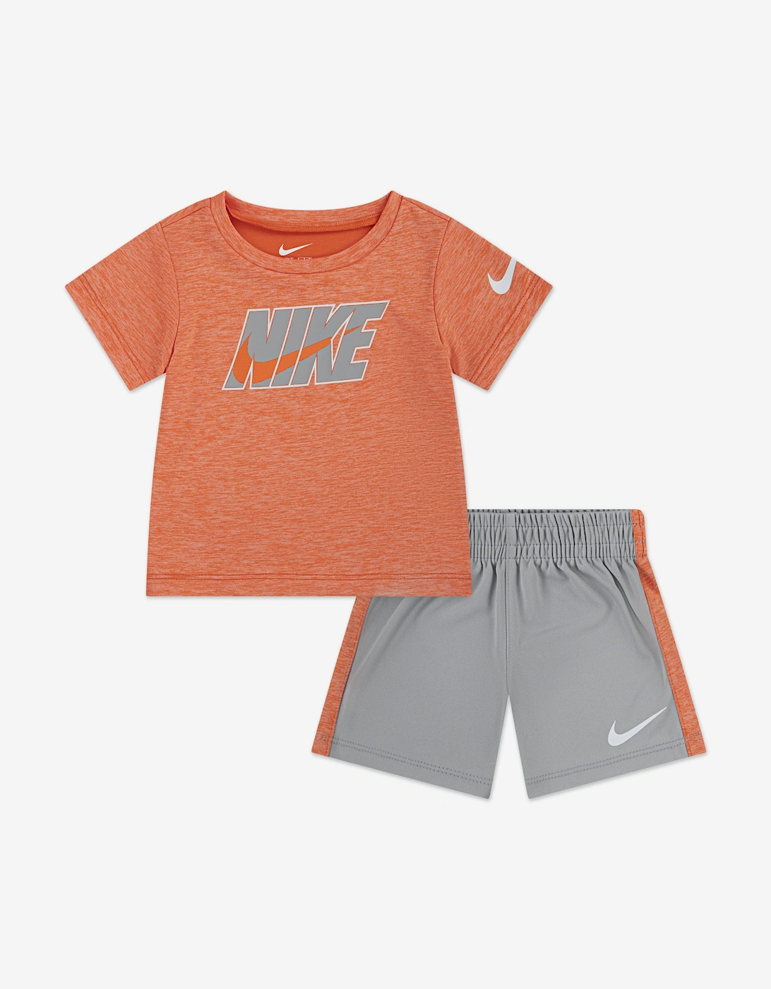 Boys Dropset T-Shirt and Shorts Set in Orange, 5 of 4