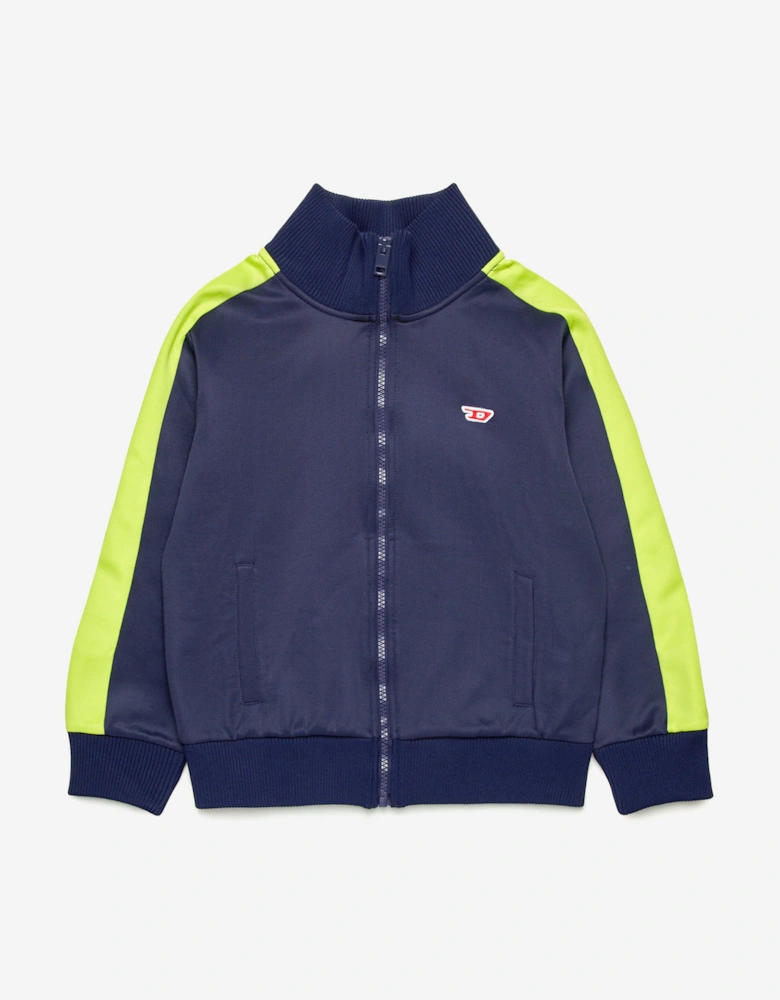 Boys Logo Track Jacket in Navy