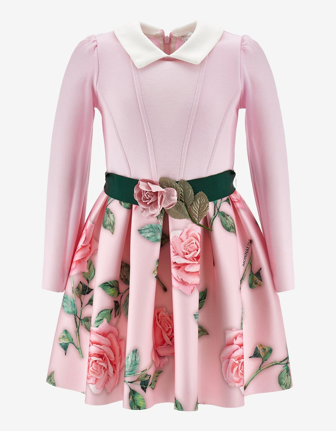 Girls Neoprene Rose Dress in Pink, 5 of 4