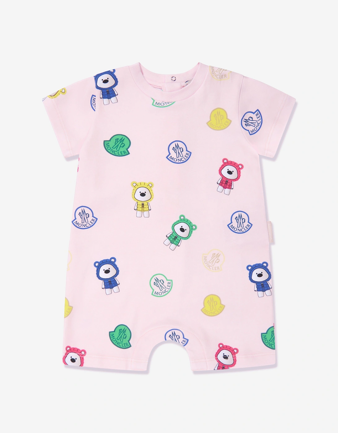 Baby Girls Bear Print Romper in Pink, 5 of 4