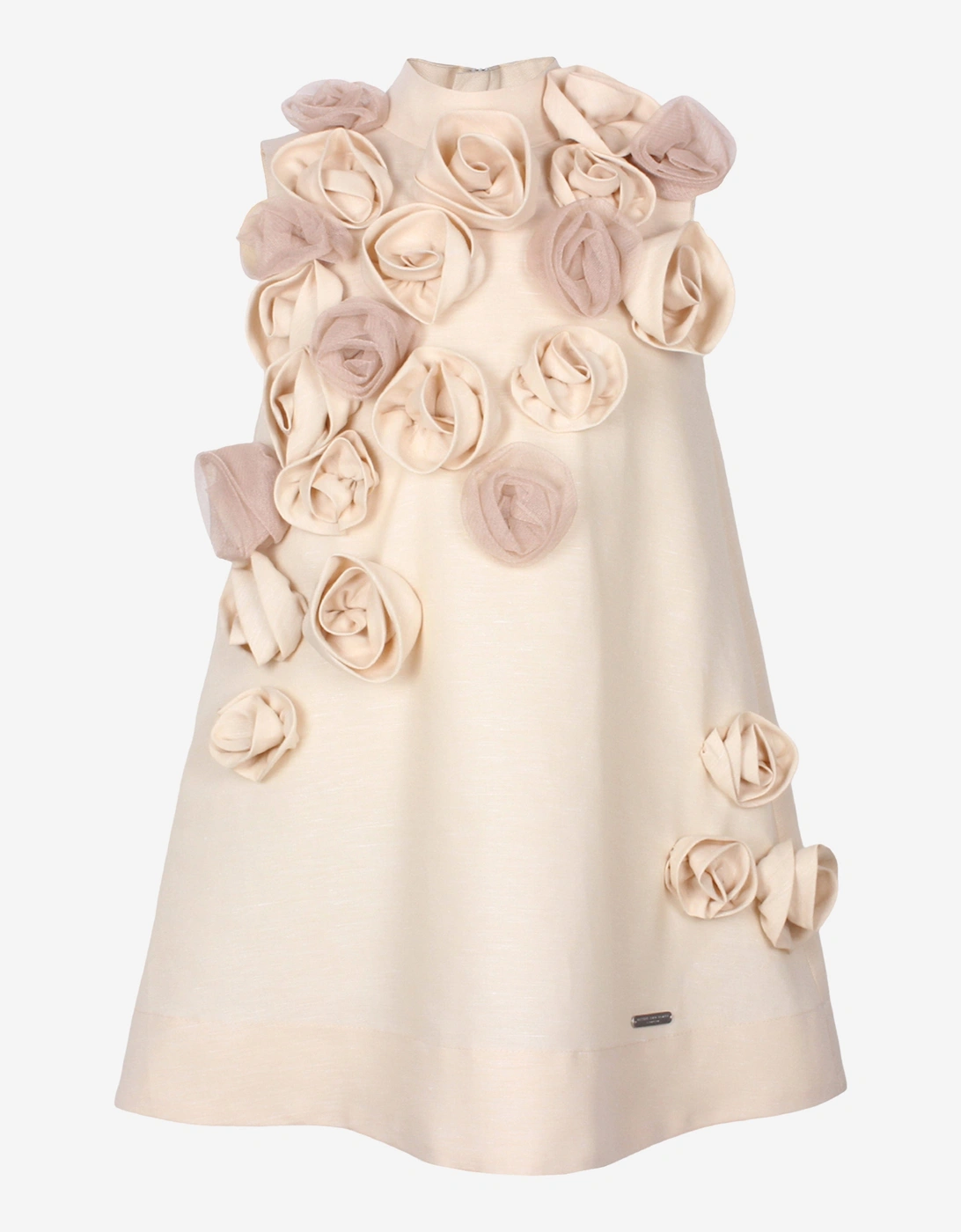 Girls Ring A Roses Dress in Beige, 5 of 4