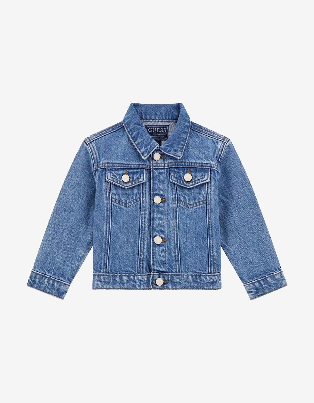 Girls Heart Denim Jacket in Blue, 5 of 4