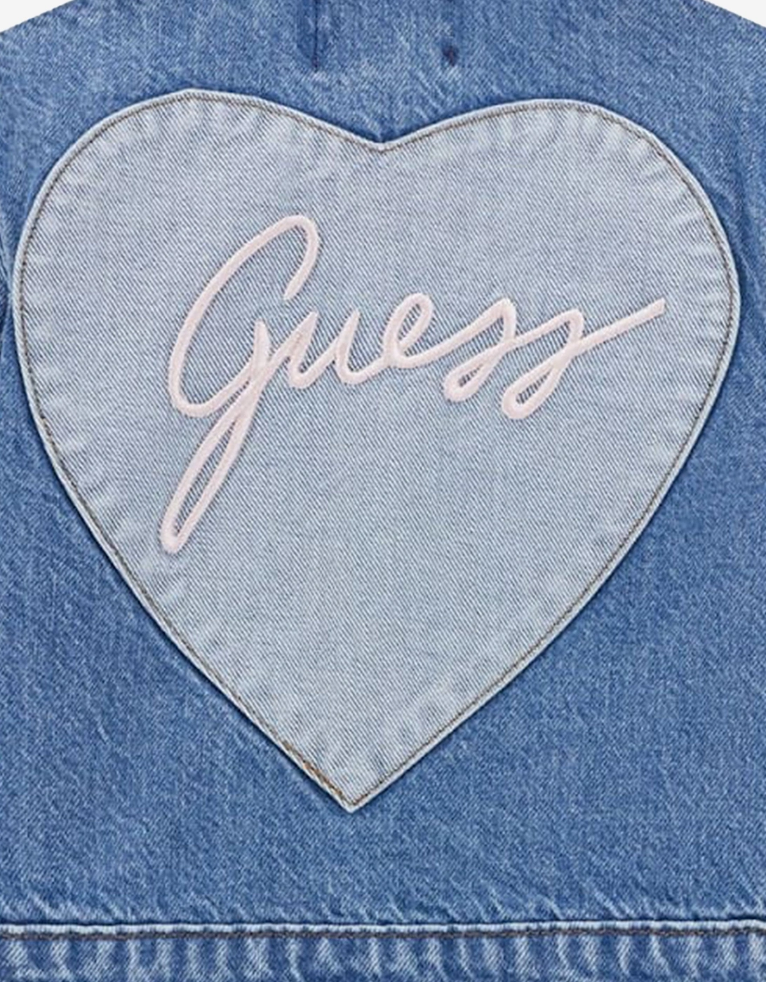Girls Heart Denim Jacket in Blue