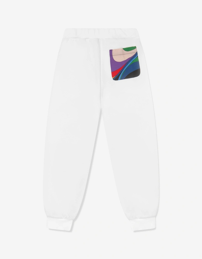 Girls Logo Joggers in Ivory