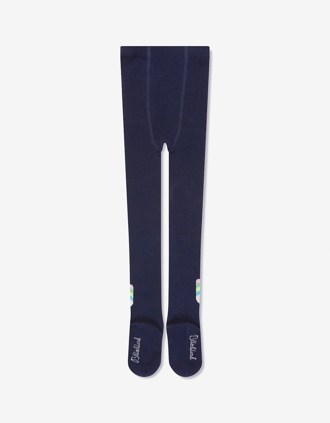 Billieblush Girls Jacquard Heart Tights in Navy