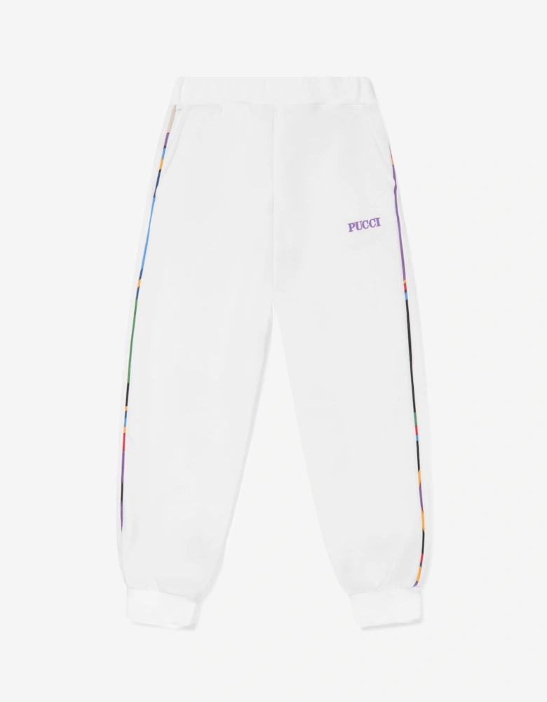 Girls Logo Joggers in Ivory