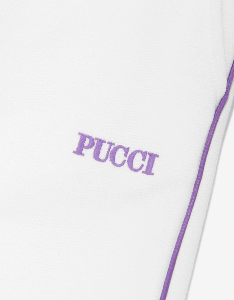 Girls Logo Joggers in Ivory