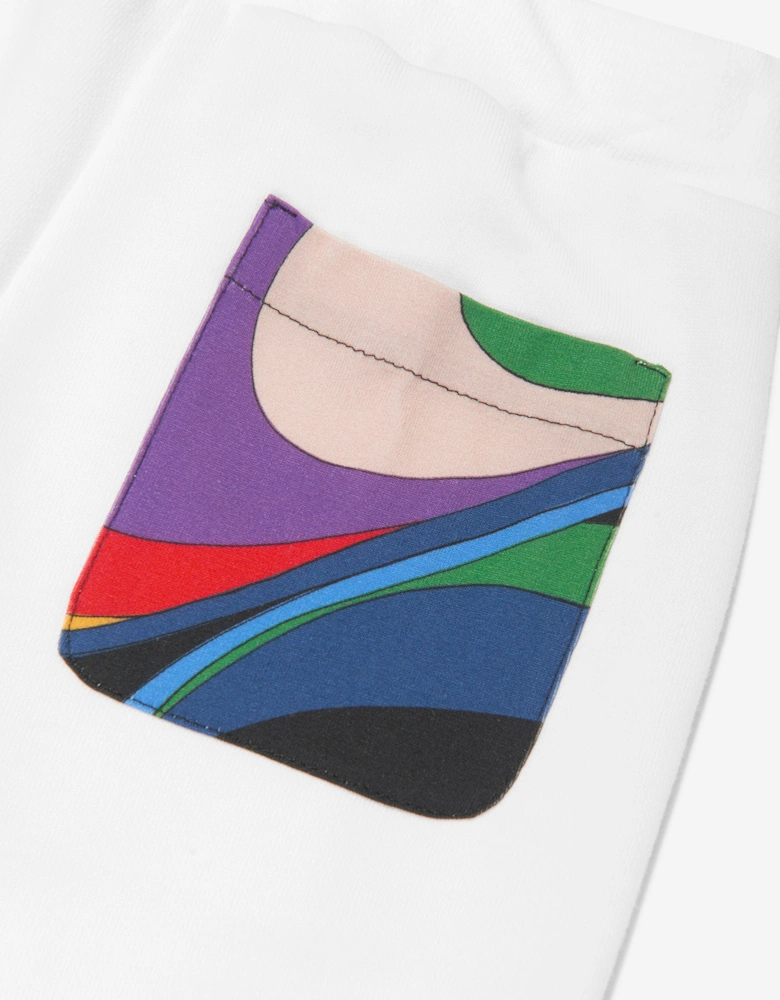 Girls Logo Joggers in Ivory