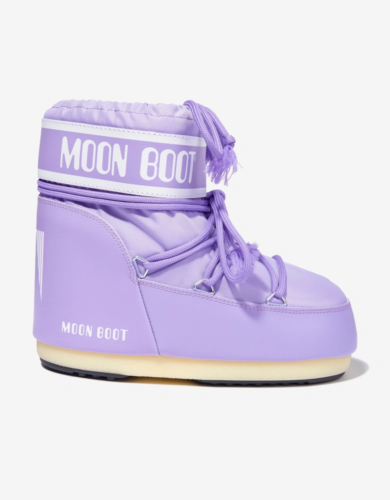Moon Boot Kids Icon Low Nylon Snow Boots in Purple