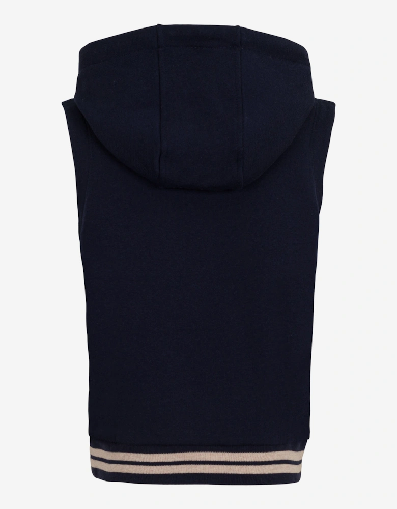 Boys Sleeveless Beach Club Hoodie in Navy