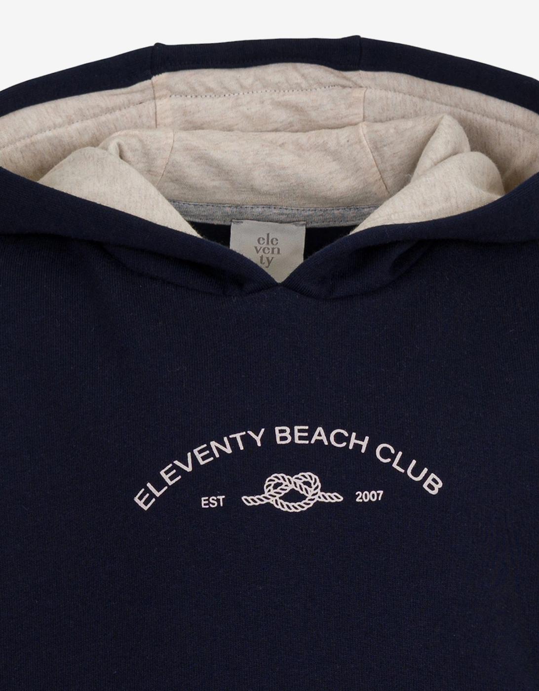 Boys Sleeveless Beach Club Hoodie in Navy