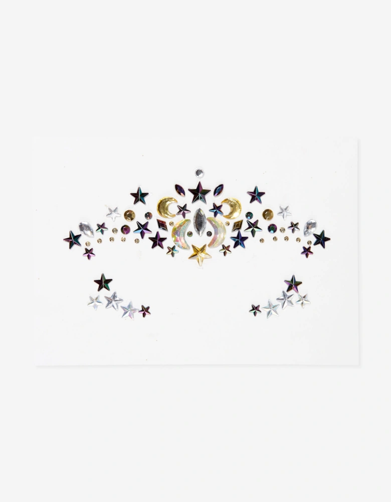 Girls Witch/Wizard Gem Makeup Stickers in Multicolour