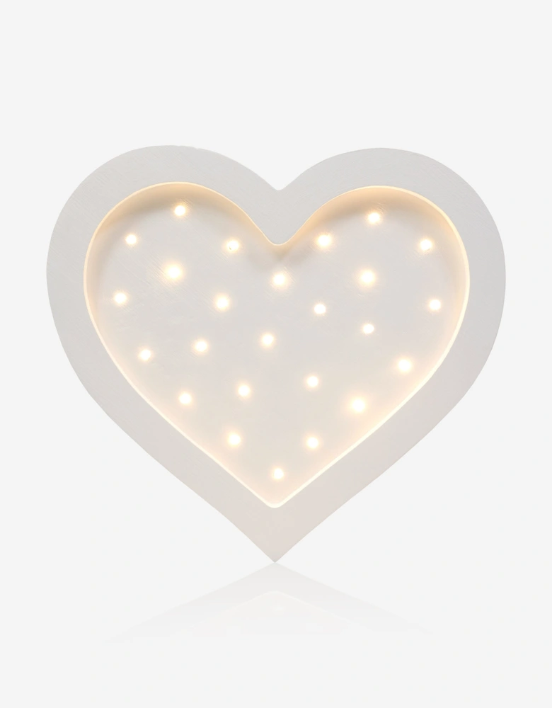 Heart Lamp in White (28x28x5.5 cm)