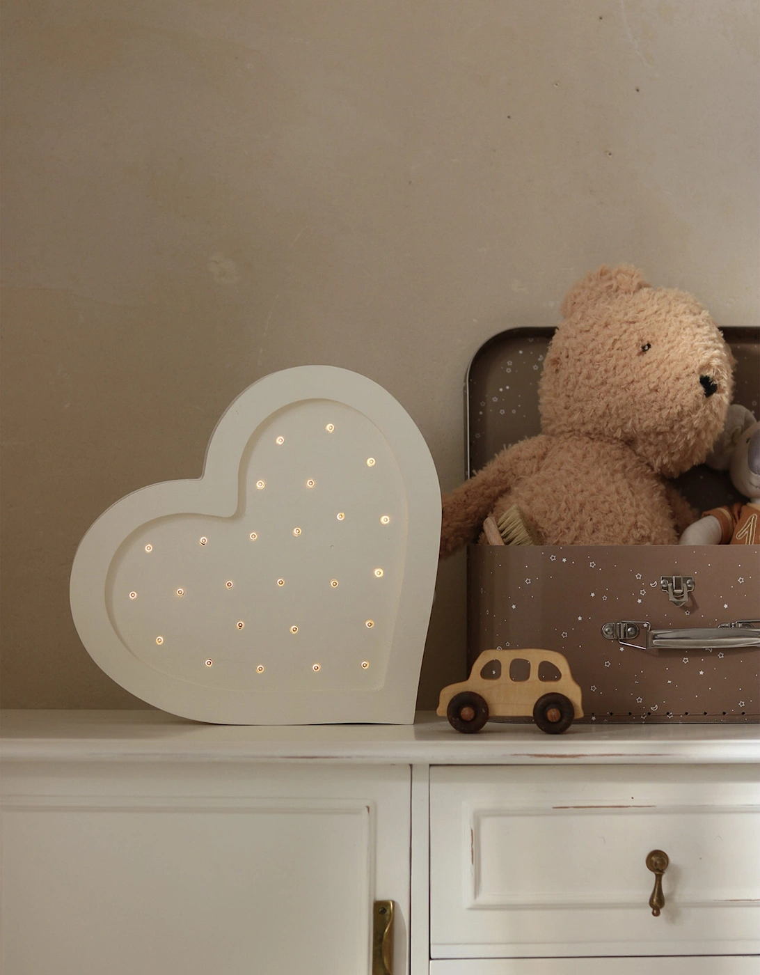 Heart Lamp in White (28x28x5.5 cm)