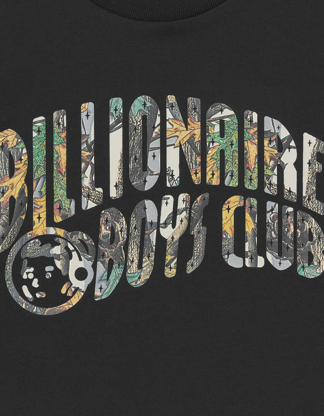 Boys Tree Camo Arch Logo T-Shirt in Black