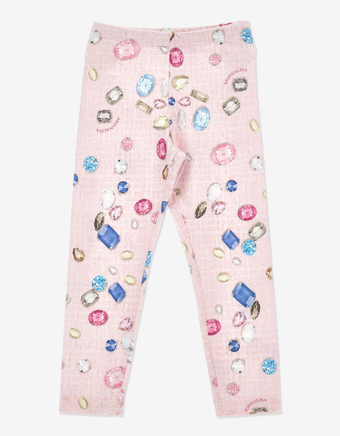Girls Gem Print Leggings in Pink, 5 of 4