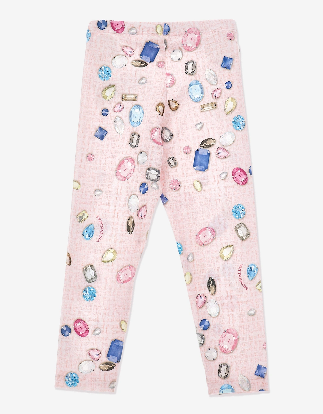 Girls Gem Print Leggings in Pink