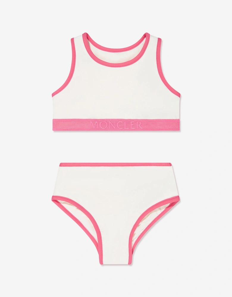 Enfant Girls Logo Bikini in White