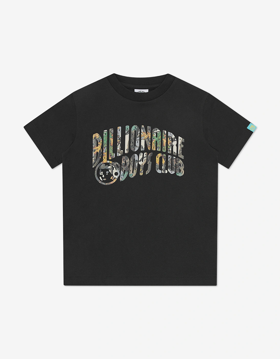 Boys Tree Camo Arch Logo T-Shirt in Black, 5 of 4