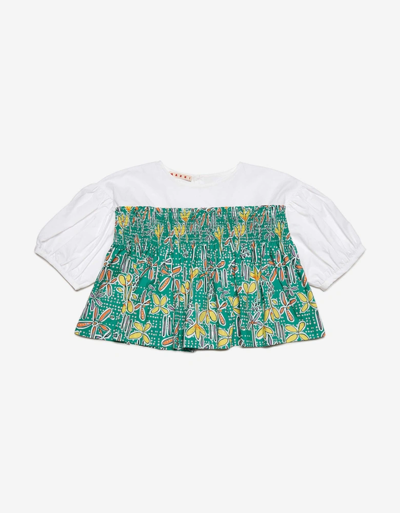 Grils Carioca Print Shirt in Green