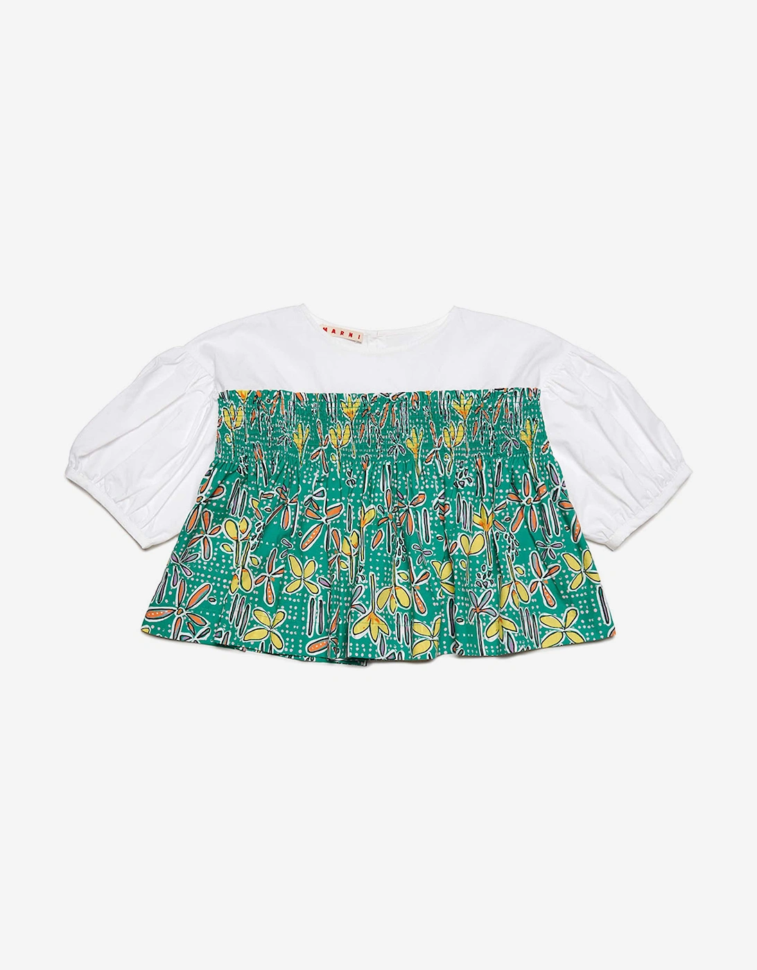 Grils Carioca Print Shirt in Green, 5 of 4
