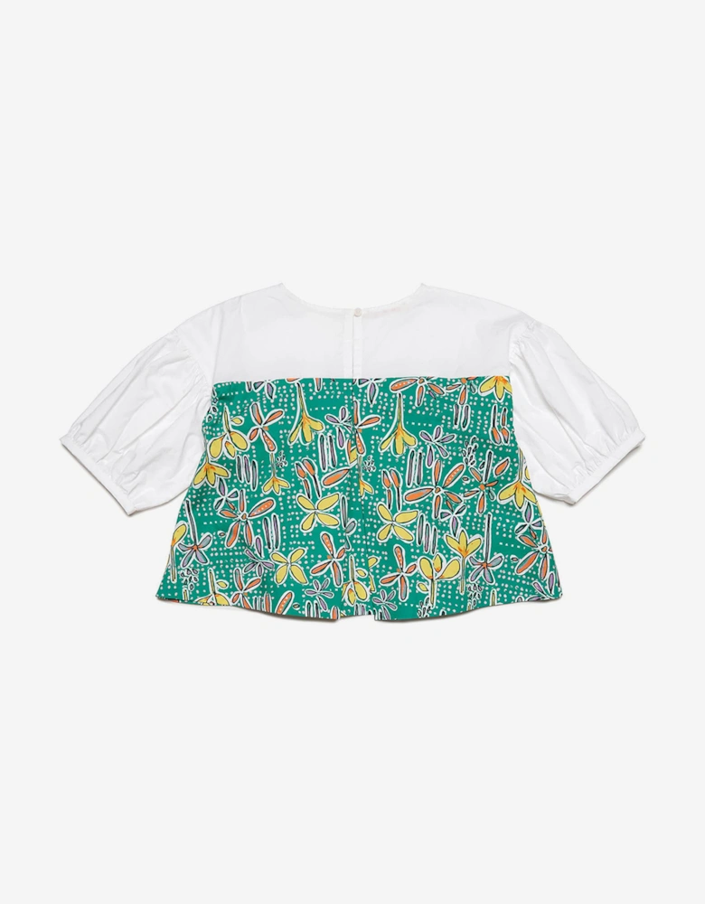 Grils Carioca Print Shirt in Green