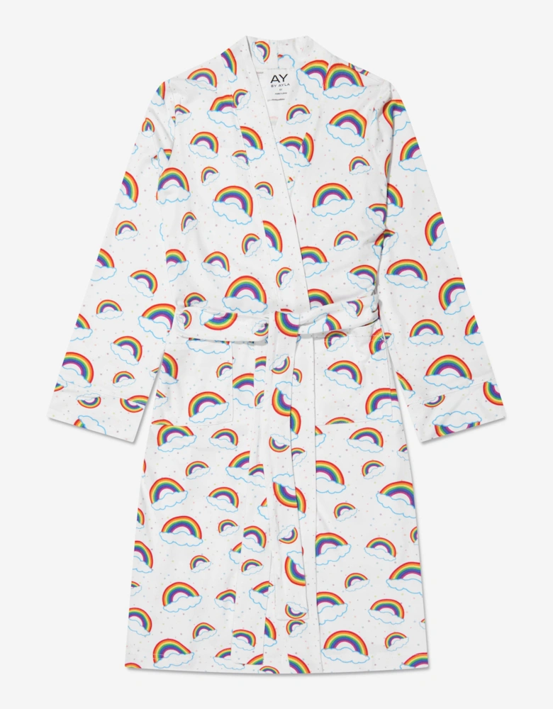 Girls Rainbow Bathrobe in Multicolour