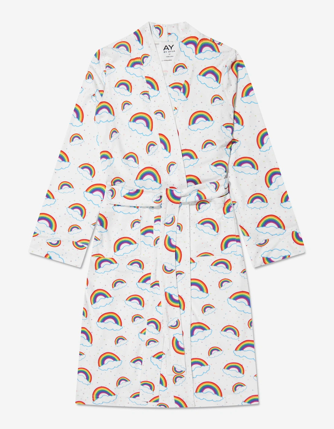 Girls Rainbow Bathrobe in Multicolour, 5 of 4