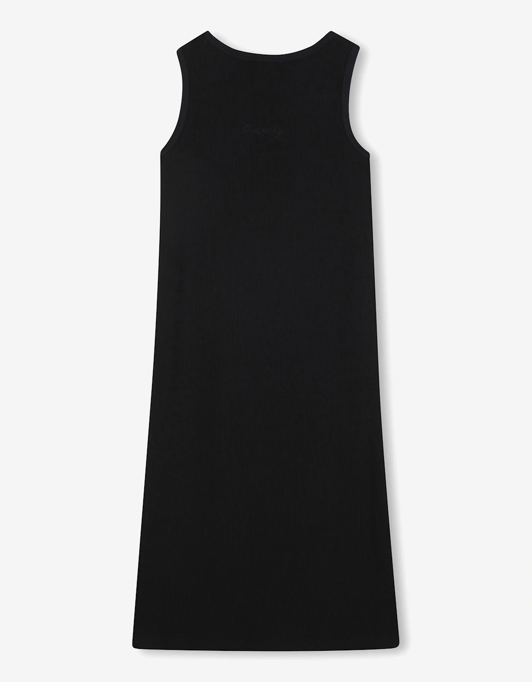Girls Ribbed Logo Tank Dress in Black